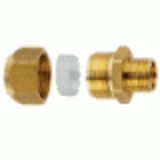 FLP-C-HS - Straight, external thread, brass, conduit high specification