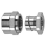 FSB-P - Plain hole connector, nickel plated brass, conduit fitting