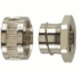 FU-P - Plain hole connector, nickel plated brass, conduit fitting
